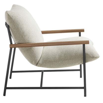 Modway - Raya Outdoor Patio Boucle Sling Lounge Chair by Modway  Outdoor Furniture Sofa Sectionals Ivory - EEI-7118-IVO