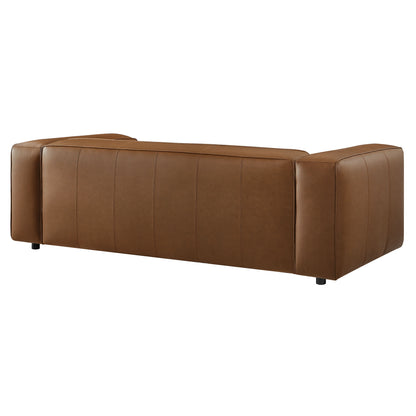 Modway - Auren Upholstered Vegan Leather Sofa by Modway  Living Room Sofas and Armchairs Brown - EEI-7119-COF