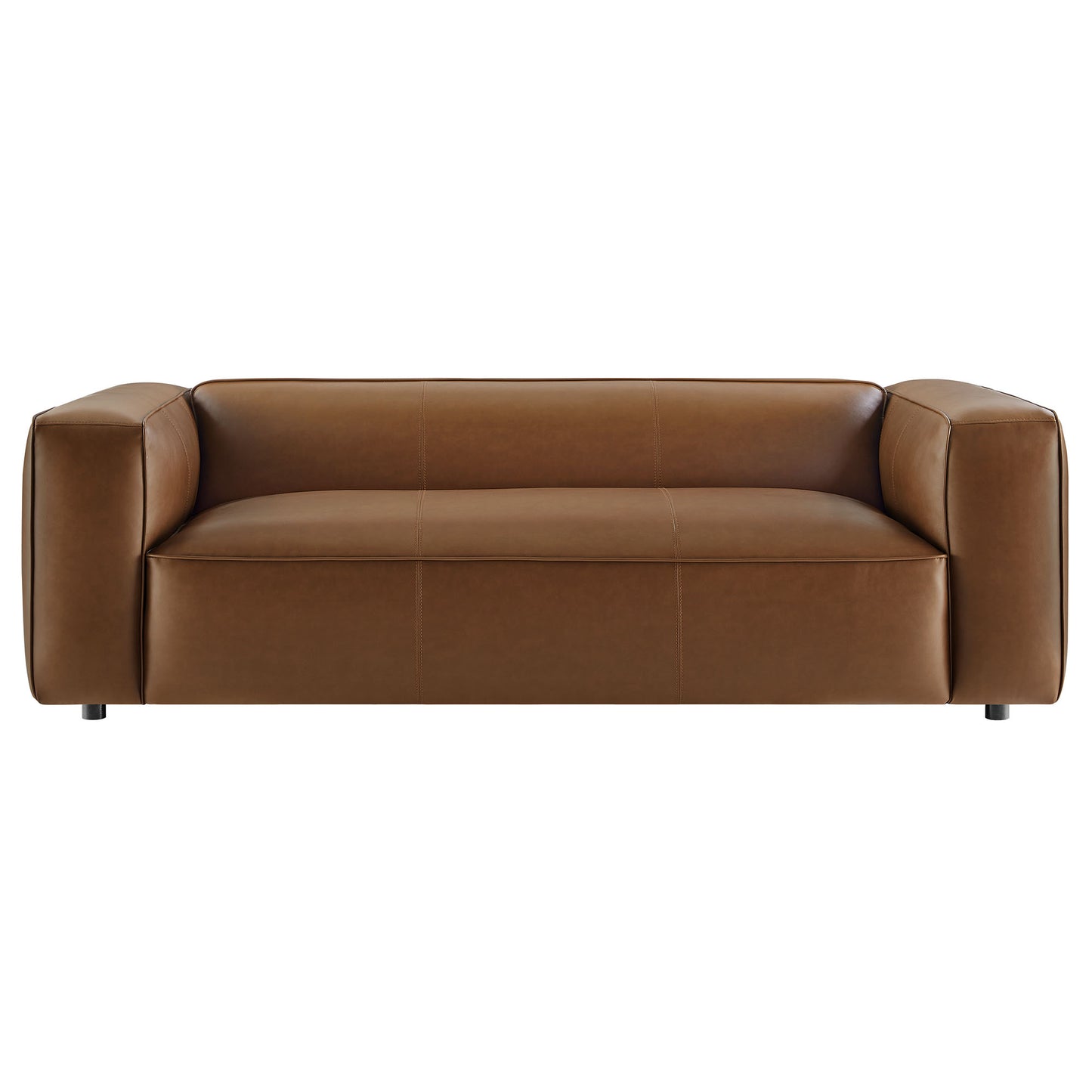 Modway - Auren Upholstered Vegan Leather Sofa by Modway  Living Room Sofas and Armchairs Brown - EEI-7119-COF