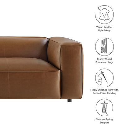 Modway - Auren Upholstered Vegan Leather Sofa by Modway  Living Room Sofas and Armchairs Brown - EEI-7119-COF