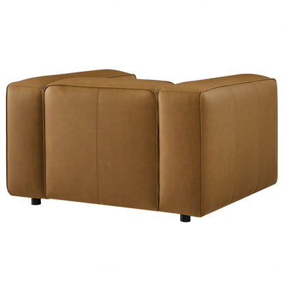 Modway - Auren Upholstered Vegan Leather Modular Armchair by Modway  Living Room Sofas and Armchairs Brown - EEI-7120-CAM