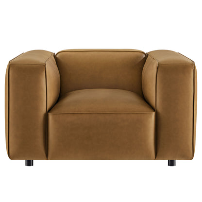 Modway - Auren Upholstered Vegan Leather Modular Armchair by Modway  Living Room Sofas and Armchairs Brown - EEI-7120-CAM