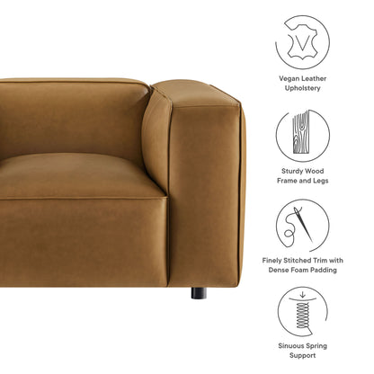 Modway - Auren Upholstered Vegan Leather Modular Armchair by Modway  Living Room Sofas and Armchairs Brown - EEI-7120-CAM