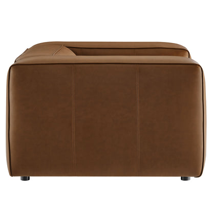 Modway - Auren Upholstered Vegan Leather Modular Armchair by Modway  Living Room Sofas and Armchairs Brown - EEI-7120-COF