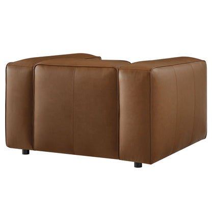 Modway - Auren Upholstered Vegan Leather Modular Armchair by Modway  Living Room Sofas and Armchairs Brown - EEI-7120-COF