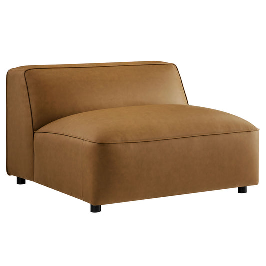 Modway - Auren Upholstered Vegan Leather Modular Armless Chair by Modway  Living Room Sofas and Armchairs Brown - EEI-7121-CAM