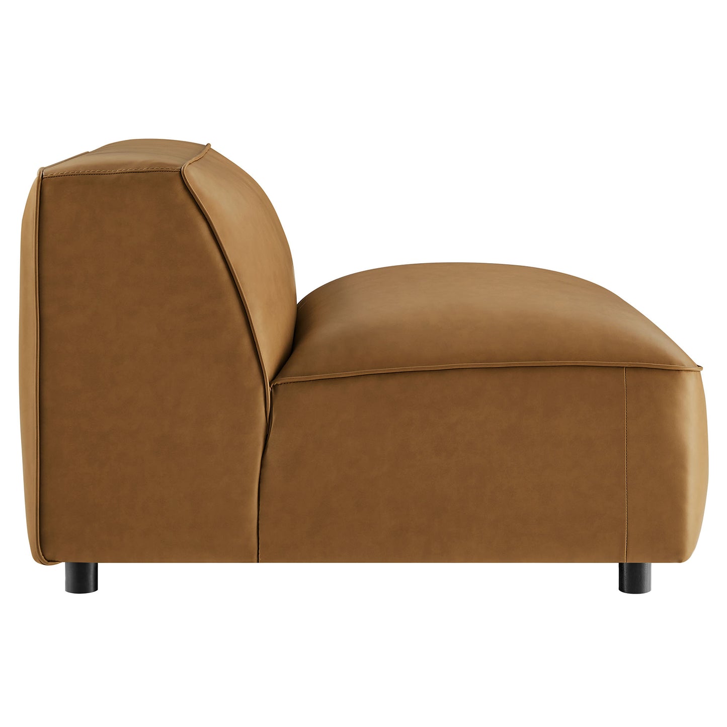Modway - Auren Upholstered Vegan Leather Modular Armless Chair by Modway  Living Room Sofas and Armchairs Brown - EEI-7121-CAM