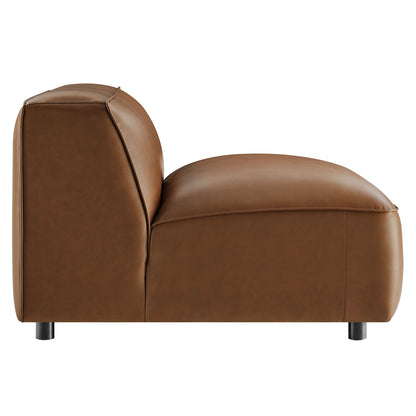Modway - Auren Upholstered Vegan Leather Modular Armless Chair by Modway  Living Room Sofas and Armchairs Brown - EEI-7121-COF