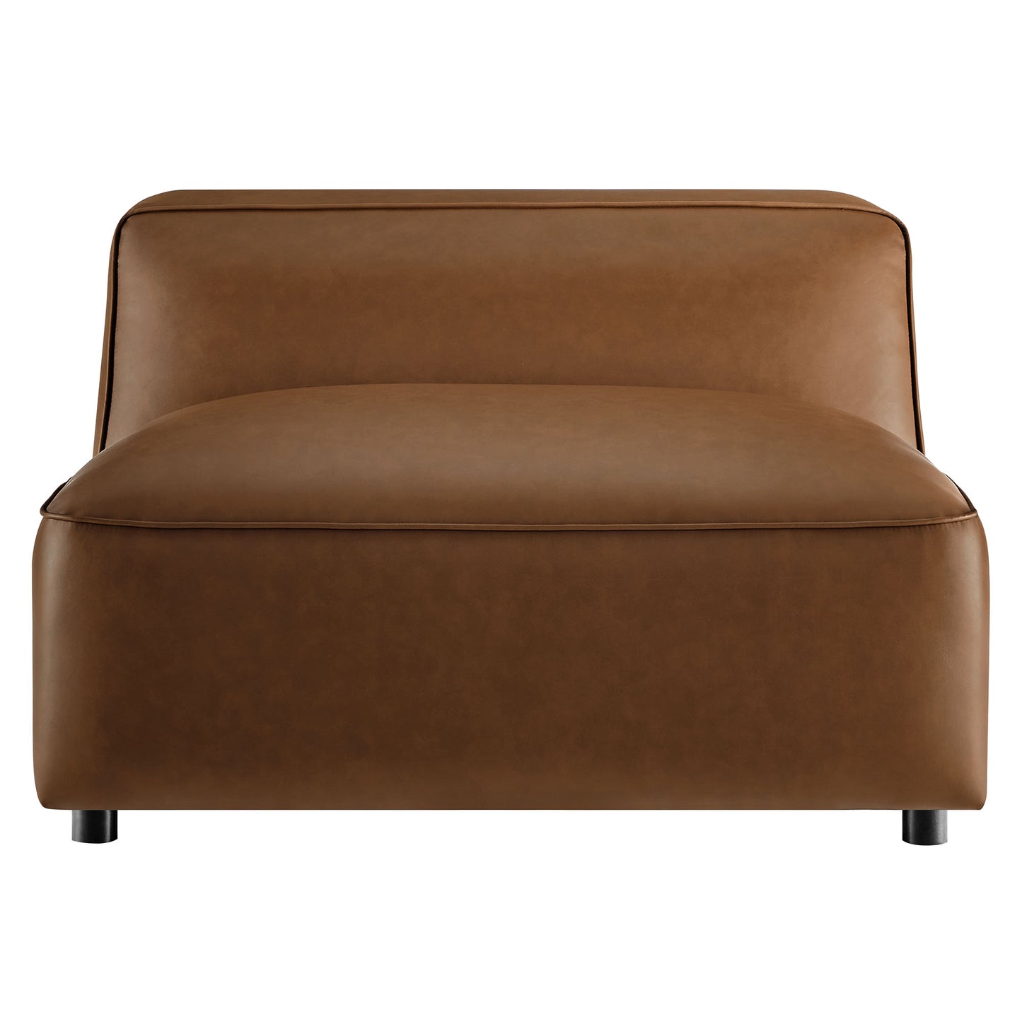Modway - Auren Upholstered Vegan Leather Modular Armless Chair by Modway  Living Room Sofas and Armchairs Brown - EEI-7121-COF