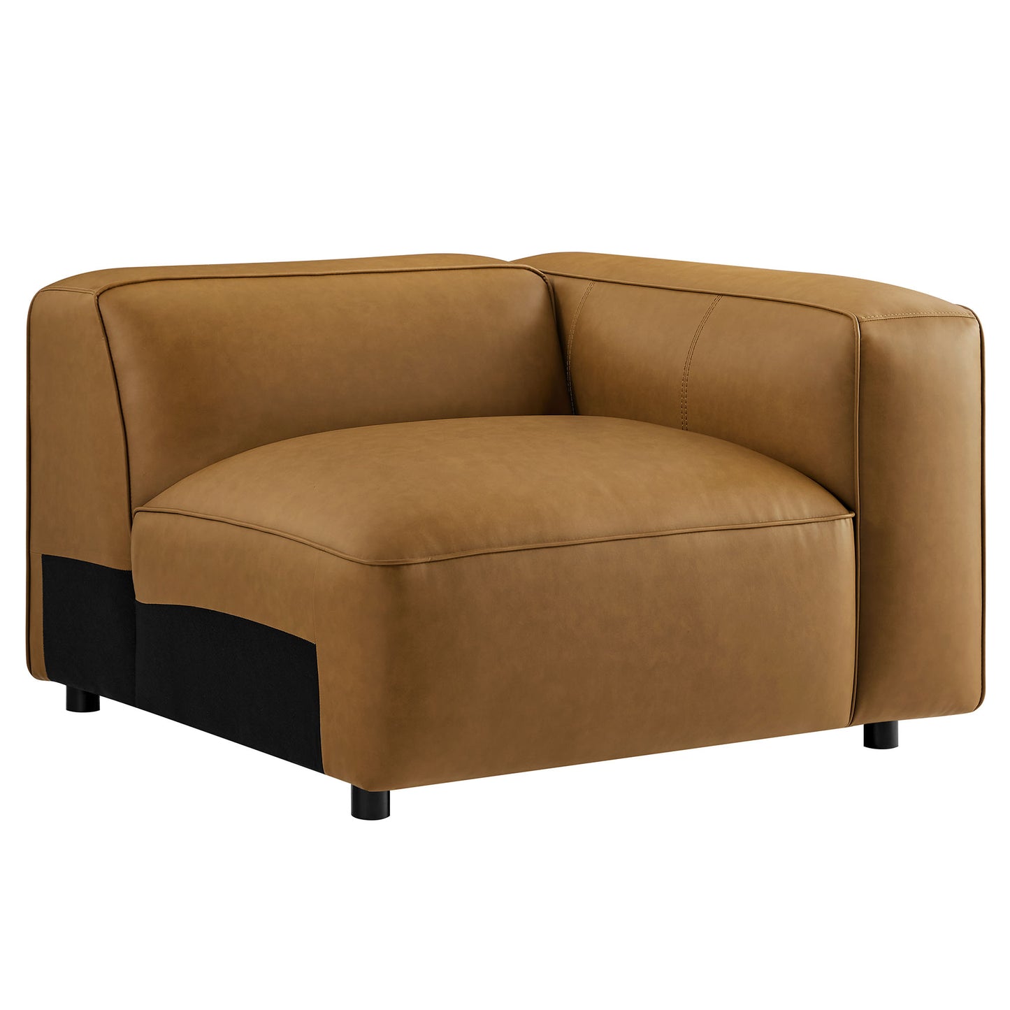 Modway - Auren Upholstered Vegan Leather Modular Right Armchair by Modway  Living Room Sofas and Armchairs Brown - EEI-7122-CAM