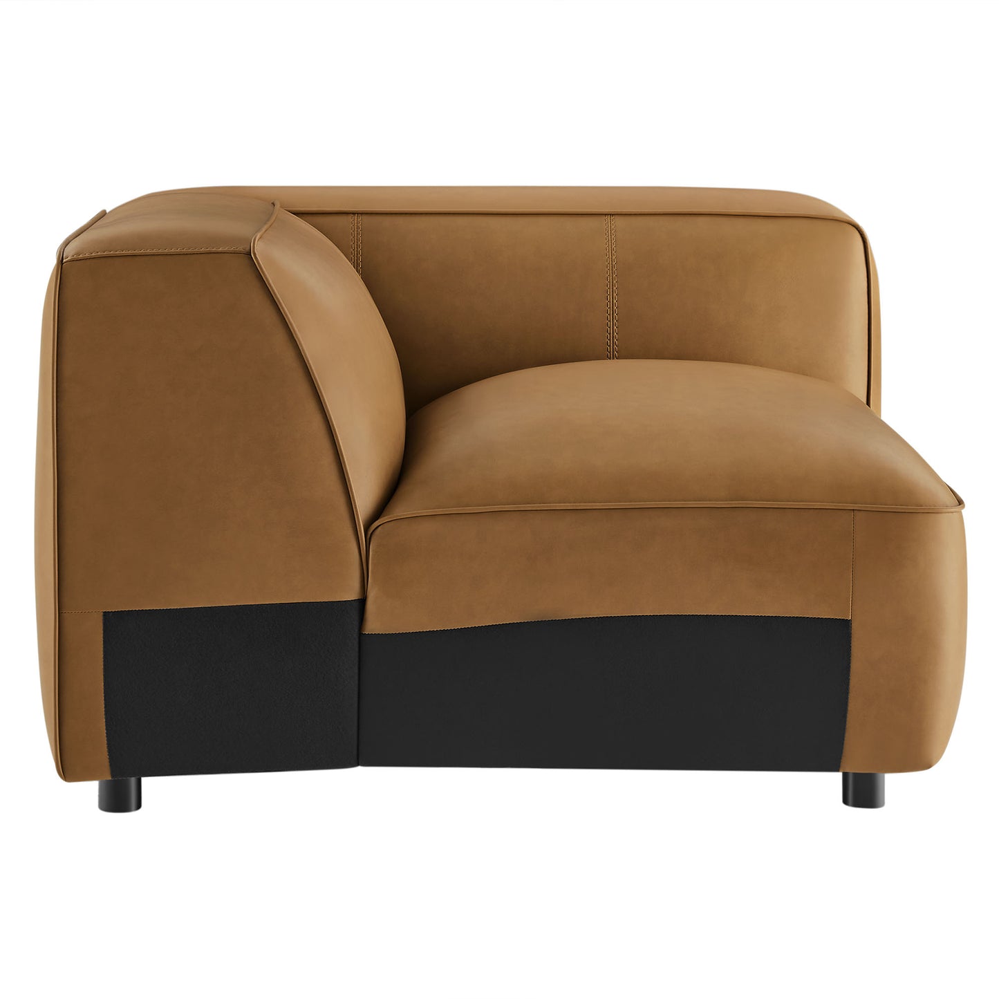 Modway - Auren Upholstered Vegan Leather Modular Right Armchair by Modway  Living Room Sofas and Armchairs Brown - EEI-7122-CAM