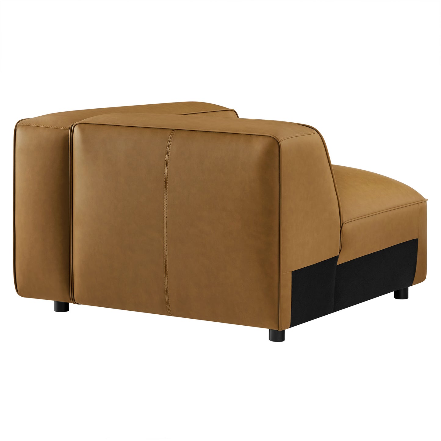 Modway - Auren Upholstered Vegan Leather Modular Right Armchair by Modway  Living Room Sofas and Armchairs Brown - EEI-7122-CAM