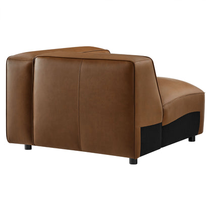Modway - Auren Upholstered Vegan Leather Modular Right Armchair by Modway  Living Room Sofas and Armchairs Brown - EEI-7122-COF
