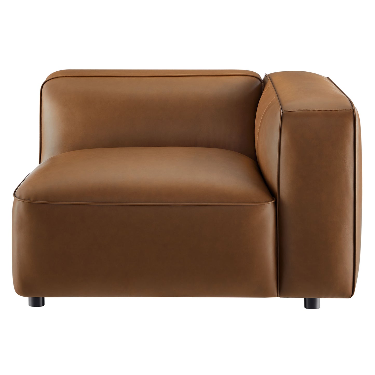 Modway - Auren Upholstered Vegan Leather Modular Right Armchair by Modway  Living Room Sofas and Armchairs Brown - EEI-7122-COF