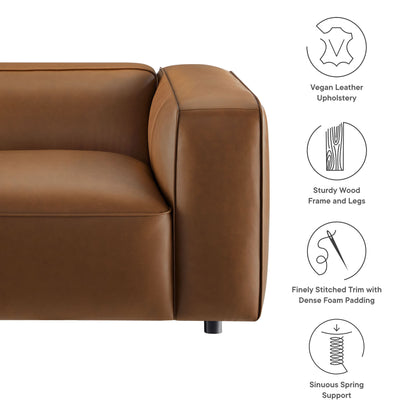 Modway - Auren Upholstered Vegan Leather Modular Right Armchair by Modway  Living Room Sofas and Armchairs Brown - EEI-7122-COF