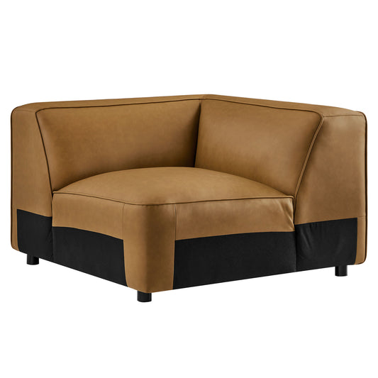 Modway - Auren Upholstered Vegan Leather Modular Corner Chair by Modway  Living Room Sofas and Armchairs Brown - EEI-7123-CAM