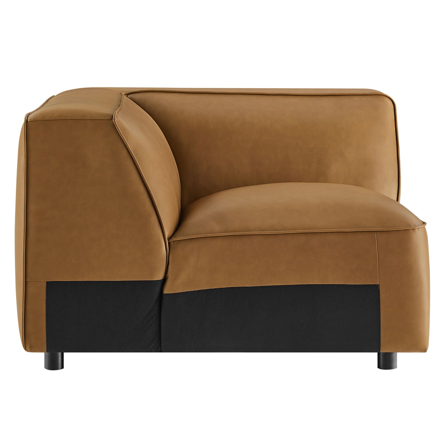 Modway - Auren Upholstered Vegan Leather Modular Corner Chair by Modway  Living Room Sofas and Armchairs Brown - EEI-7123-CAM