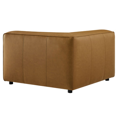 Modway - Auren Upholstered Vegan Leather Modular Corner Chair by Modway  Living Room Sofas and Armchairs Brown - EEI-7123-CAM