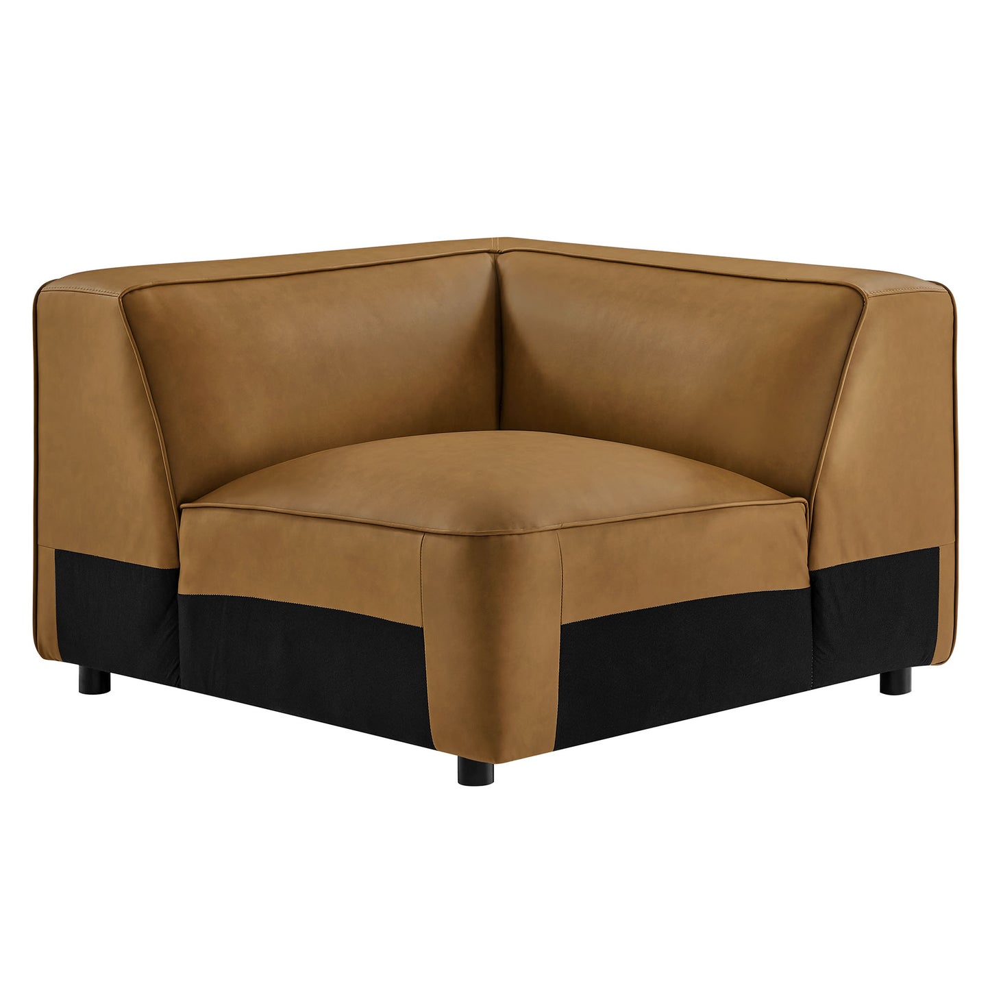 Modway - Auren Upholstered Vegan Leather Modular Corner Chair by Modway  Living Room Sofas and Armchairs Brown - EEI-7123-CAM