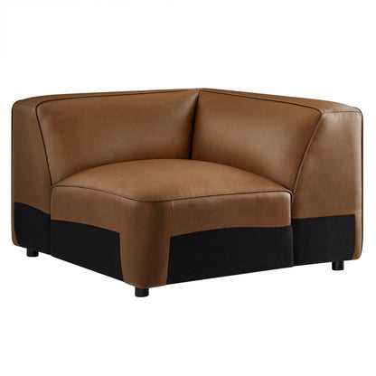 Modway - Auren Upholstered Vegan Leather Modular Corner Chair by Modway  Living Room Sofas and Armchairs Brown - EEI-7123-COF