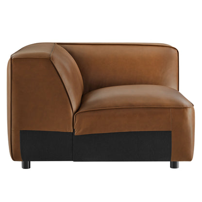 Modway - Auren Upholstered Vegan Leather Modular Corner Chair by Modway  Living Room Sofas and Armchairs Brown - EEI-7123-COF