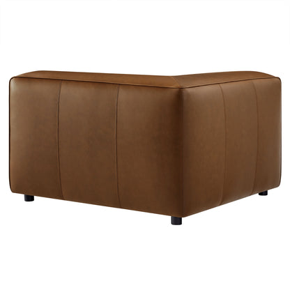 Modway - Auren Upholstered Vegan Leather Modular Corner Chair by Modway  Living Room Sofas and Armchairs Brown - EEI-7123-COF