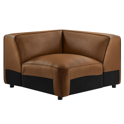 Modway - Auren Upholstered Vegan Leather Modular Corner Chair by Modway  Living Room Sofas and Armchairs Brown - EEI-7123-COF