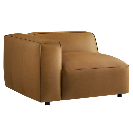 Modway - Auren Upholstered Vegan Leather Modular Left Armchair by Modway  Living Room Sofas and Armchairs Brown - EEI-7124-CAM