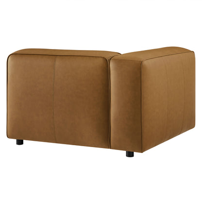 Modway - Auren Upholstered Vegan Leather Modular Left Armchair by Modway  Living Room Sofas and Armchairs Brown - EEI-7124-CAM