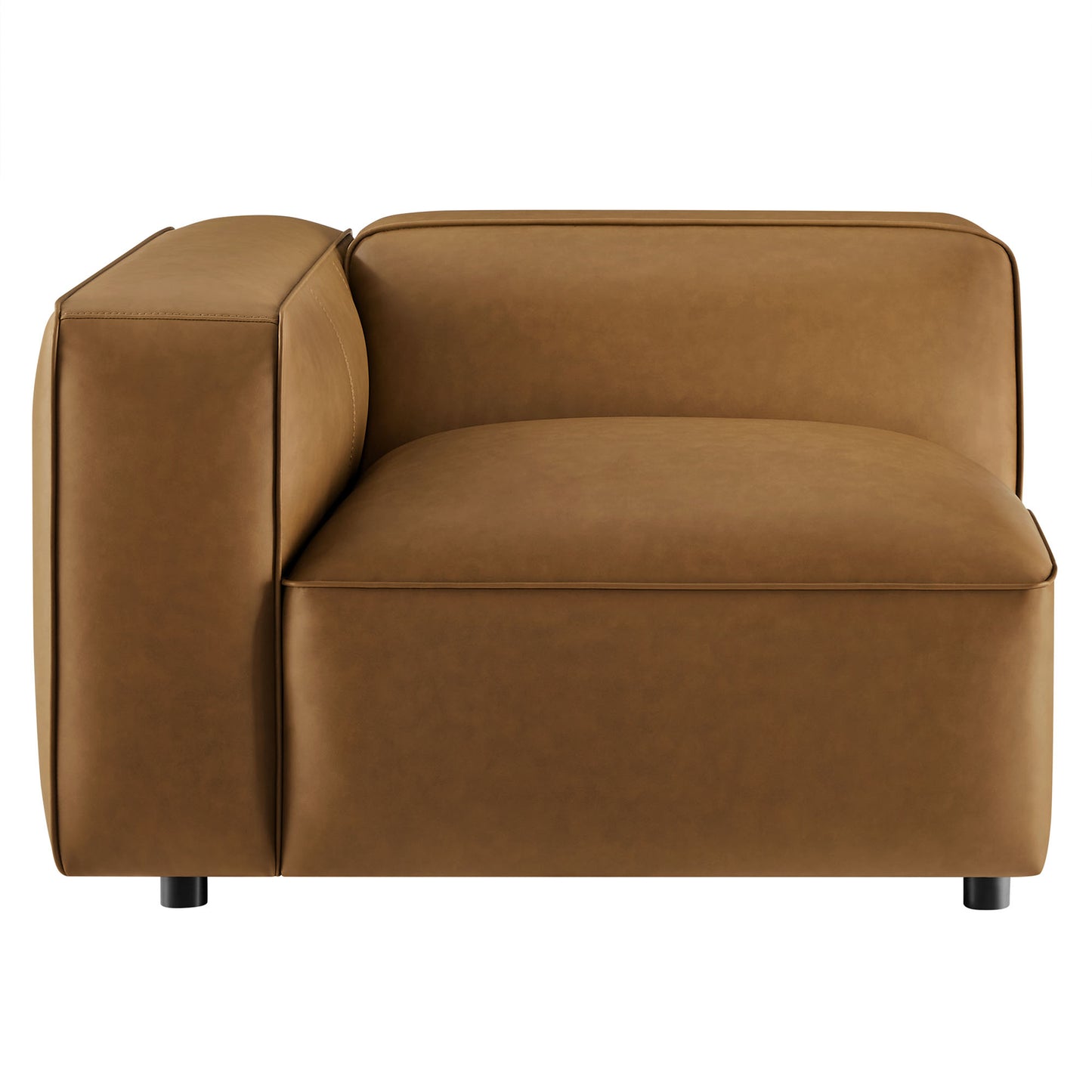 Modway - Auren Upholstered Vegan Leather Modular Left Armchair by Modway  Living Room Sofas and Armchairs Brown - EEI-7124-CAM