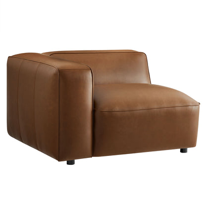 Modway - Auren Upholstered Vegan Leather Modular Left Armchair by Modway  Living Room Sofas and Armchairs Brown - EEI-7124-COF