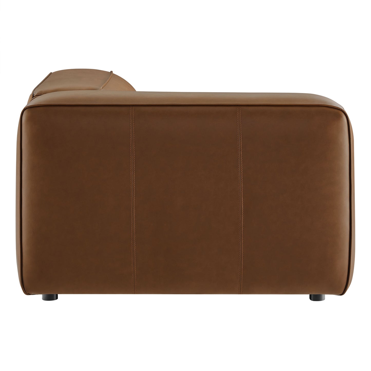 Modway - Auren Upholstered Vegan Leather Modular Left Armchair by Modway  Living Room Sofas and Armchairs Brown - EEI-7124-COF