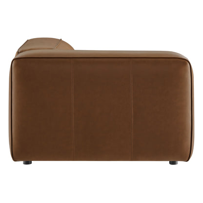 Modway - Auren Upholstered Vegan Leather Modular Left Armchair by Modway  Living Room Sofas and Armchairs Brown - EEI-7124-COF