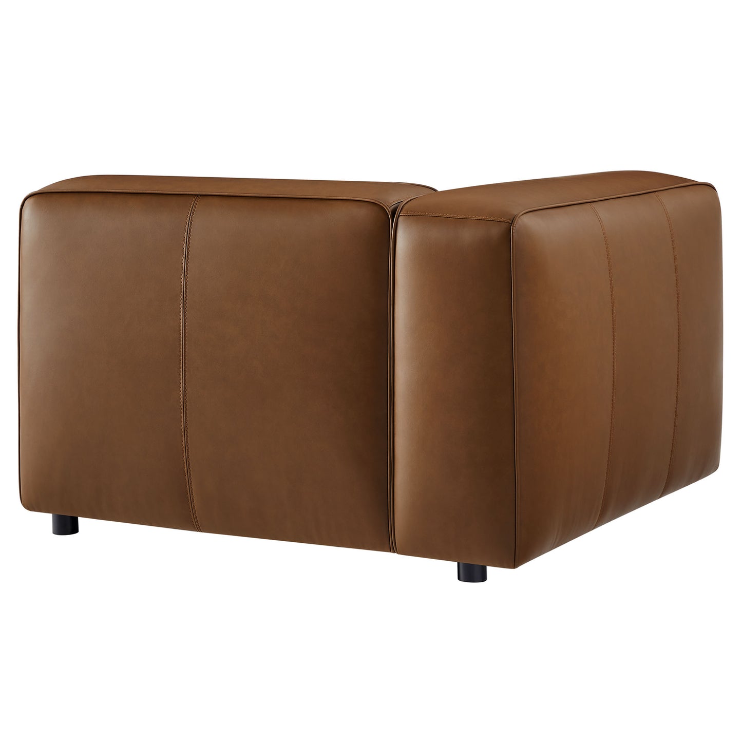 Modway - Auren Upholstered Vegan Leather Modular Left Armchair by Modway  Living Room Sofas and Armchairs Brown - EEI-7124-COF