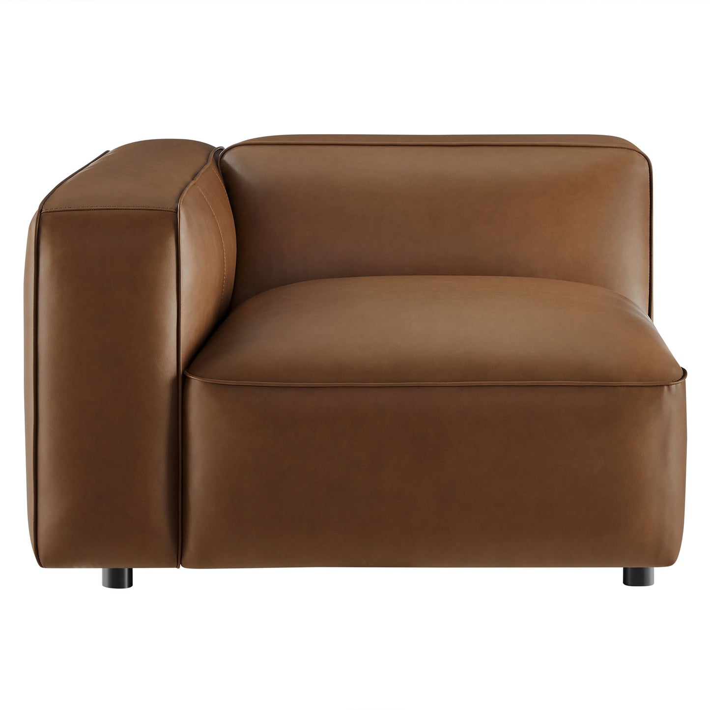 Modway - Auren Upholstered Vegan Leather Modular Left Armchair by Modway  Living Room Sofas and Armchairs Brown - EEI-7124-COF