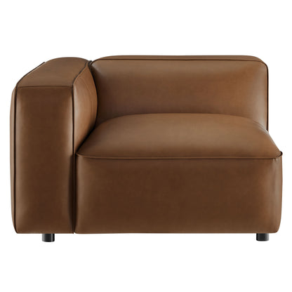 Modway - Auren Upholstered Vegan Leather Modular Left Armchair by Modway  Living Room Sofas and Armchairs Brown - EEI-7124-COF