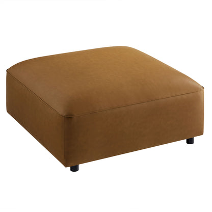 Modway - Auren Upholstered Vegan Leather Ottoman by Modway  Living Room Sofas and Armchairs Brown - EEI-7125-CAM