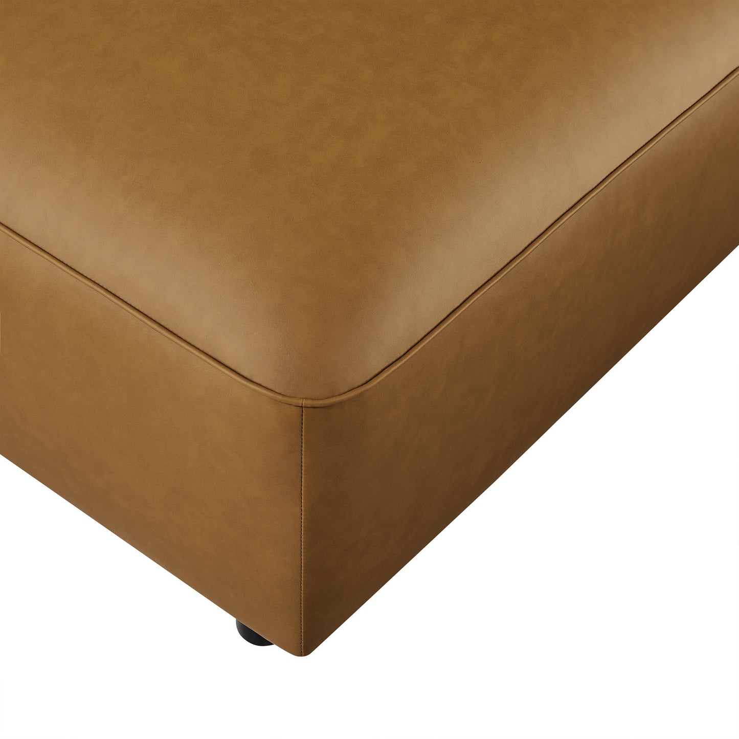 Modway - Auren Upholstered Vegan Leather Ottoman by Modway  Living Room Sofas and Armchairs Brown - EEI-7125-CAM