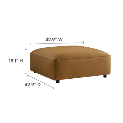 Modway - Auren Upholstered Vegan Leather Ottoman by Modway  Living Room Sofas and Armchairs Brown - EEI-7125-CAM