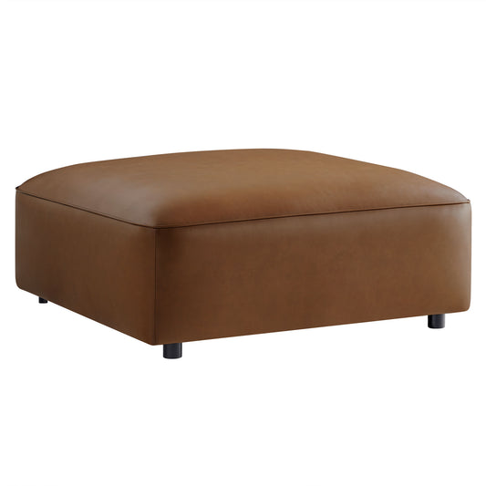 Modway - Auren Upholstered Vegan Leather Ottoman by Modway  Living Room Sofas and Armchairs Brown - EEI-7125-COF