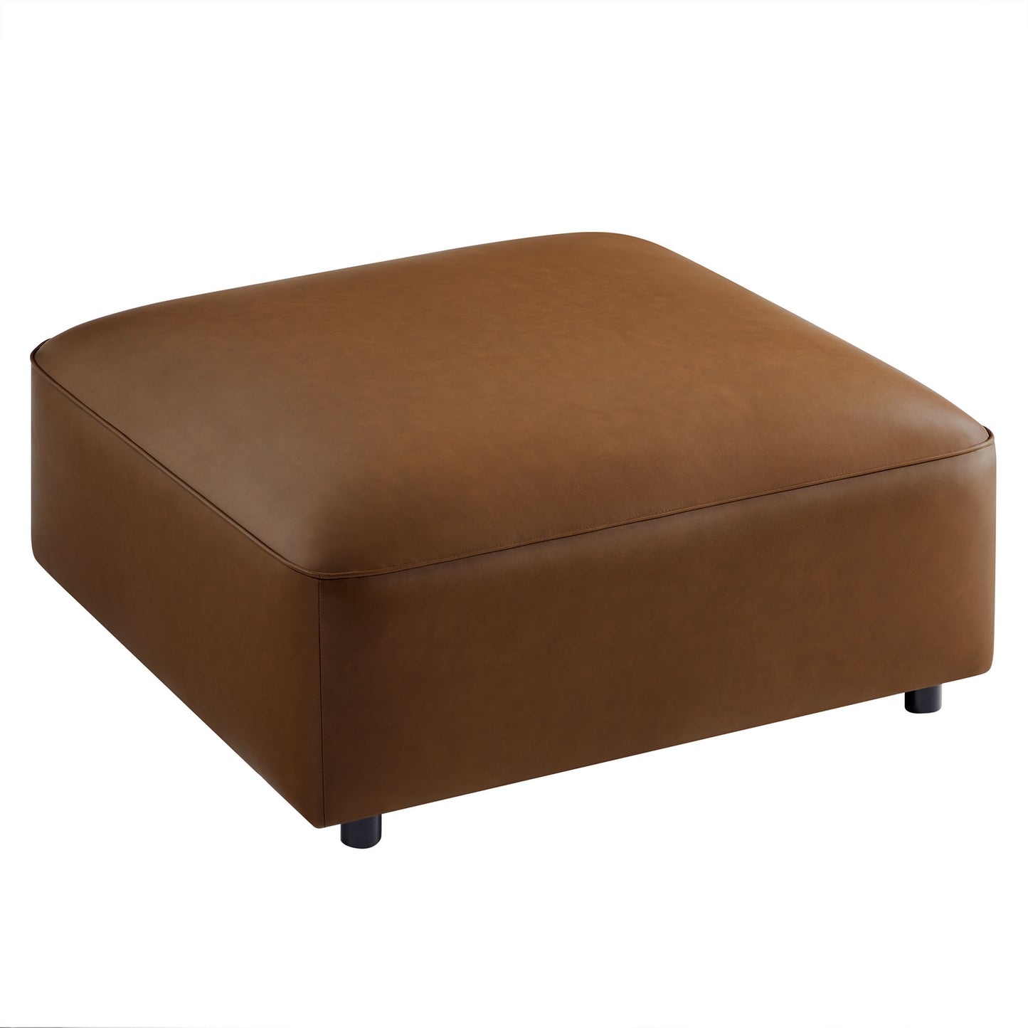 Modway - Auren Upholstered Vegan Leather Ottoman by Modway  Living Room Sofas and Armchairs Brown - EEI-7125-COF