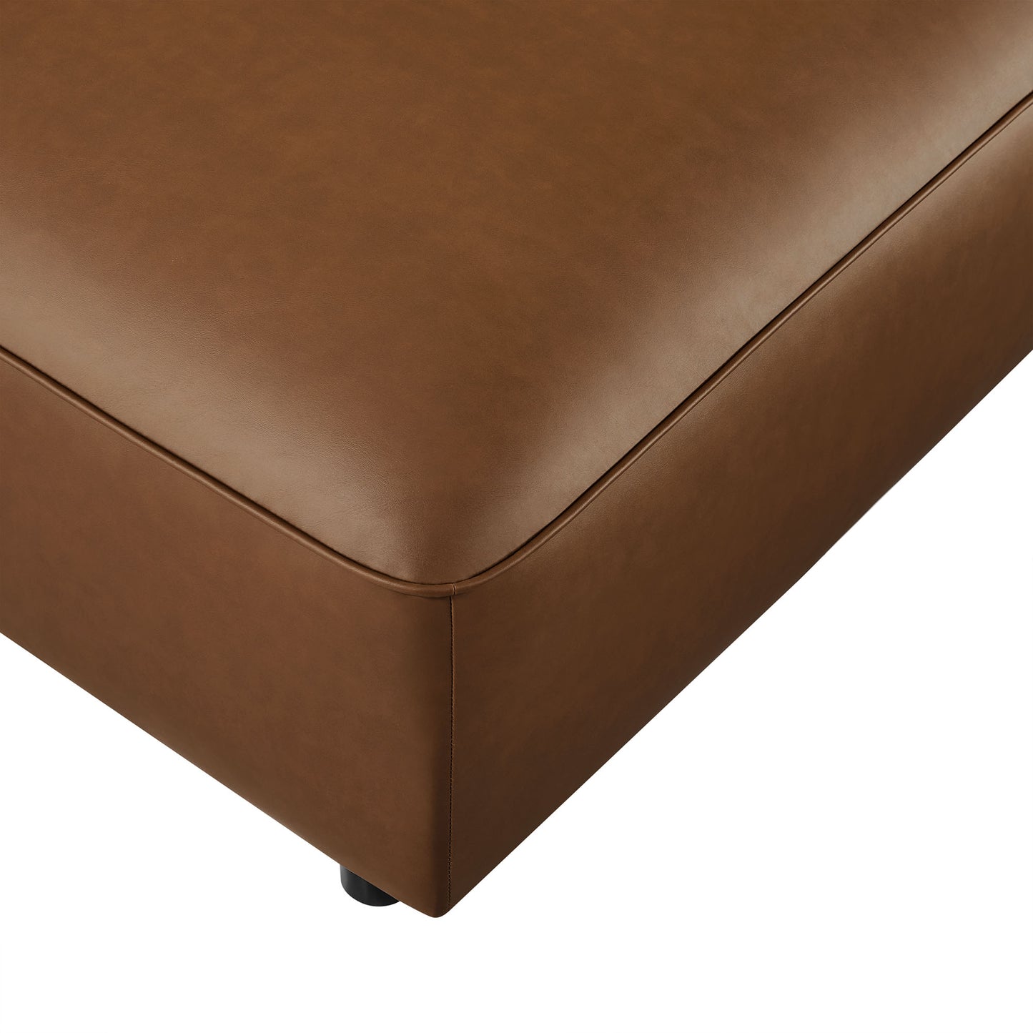 Modway - Auren Upholstered Vegan Leather Ottoman by Modway  Living Room Sofas and Armchairs Brown - EEI-7125-COF