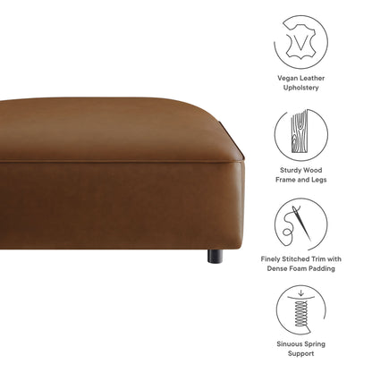 Modway - Auren Upholstered Vegan Leather Ottoman by Modway  Living Room Sofas and Armchairs Brown - EEI-7125-COF