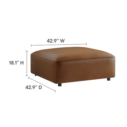 Modway - Auren Upholstered Vegan Leather Ottoman by Modway  Living Room Sofas and Armchairs Brown - EEI-7125-COF