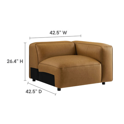Modway - Auren 3-Piece Upholstered Vegan Leather Modular Sofa by Modway  Living Room Sofas and Armchairs Brown - EEI-7132-CAM