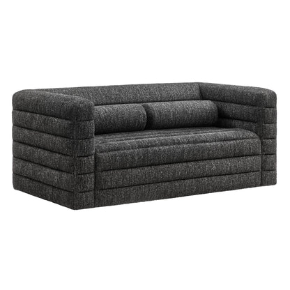 Modway - Relle Channel Tufted Boucle Upholstered Loveseat by Modway  Living Room Sofas and Armchairs Gray - EEI-7137-CHA