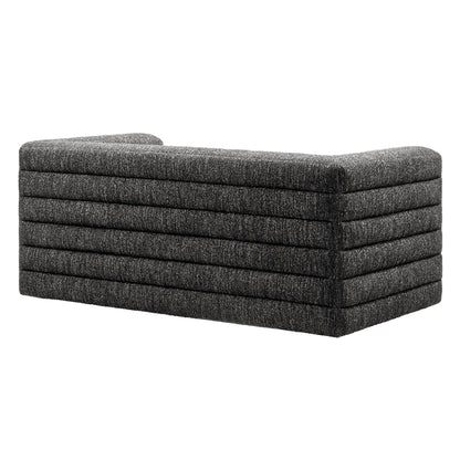Modway - Relle Channel Tufted Boucle Upholstered Loveseat by Modway  Living Room Sofas and Armchairs Gray - EEI-7137-CHA