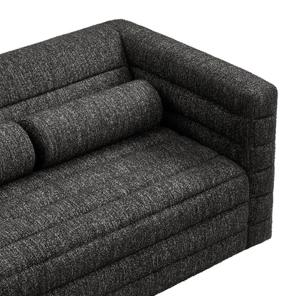 Modway - Relle Channel Tufted Boucle Upholstered Loveseat by Modway  Living Room Sofas and Armchairs Gray - EEI-7137-CHA