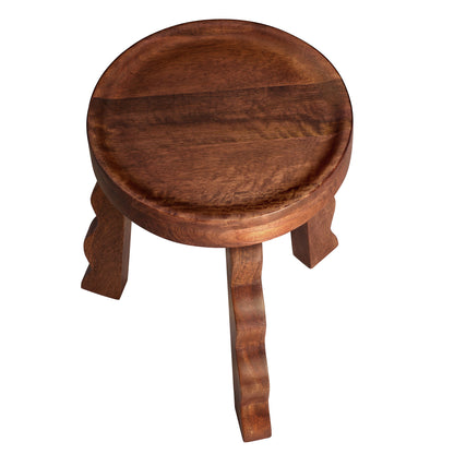 Modway - Sorrel Carved Wood Stool by Modway  Living Room Tables Brown - EEI-7140-WAL