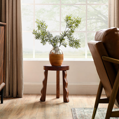 Modway - Sorrel Carved Wood Stool by Modway  Living Room Tables Brown - EEI-7140-WAL